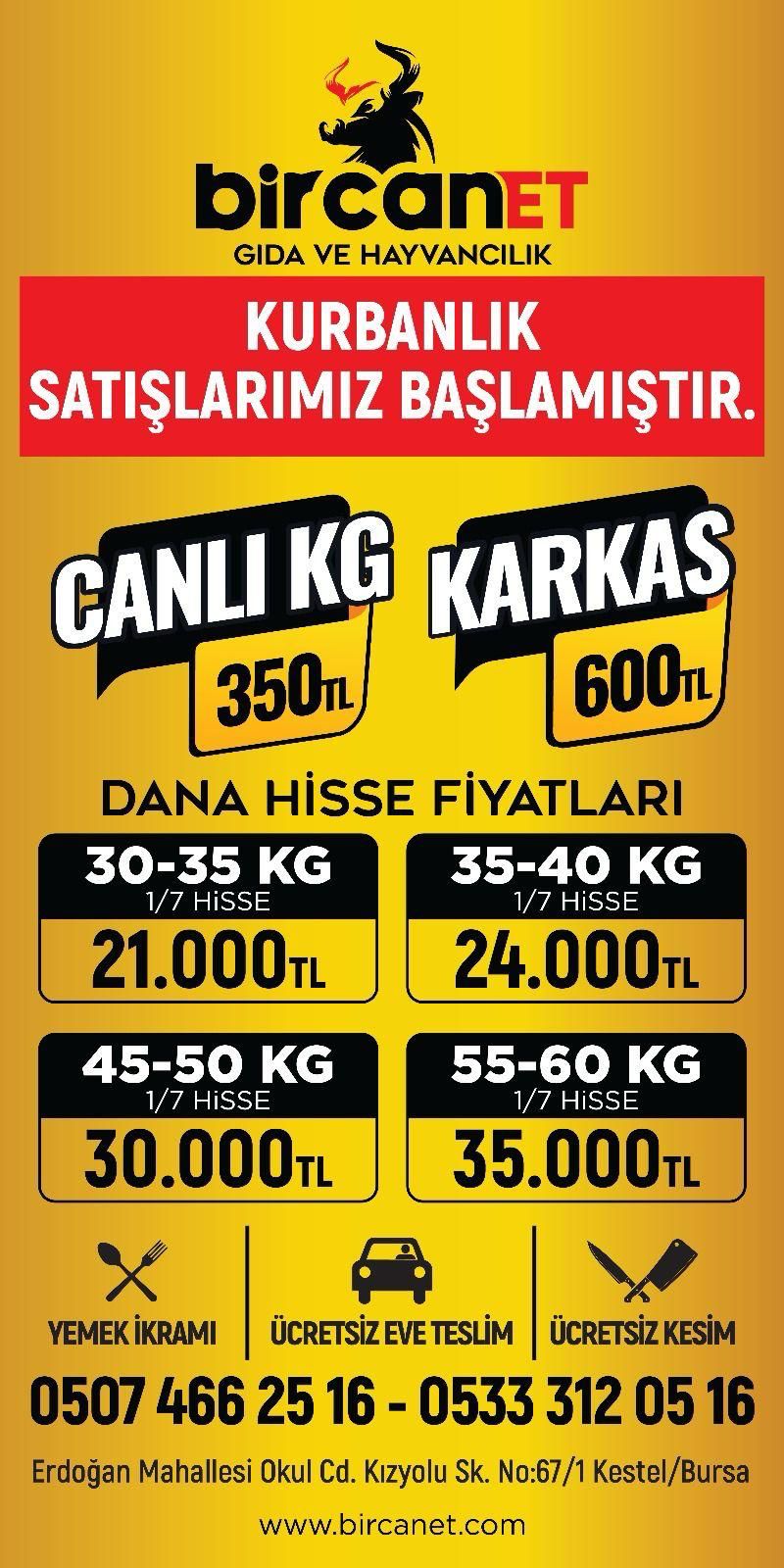 Kurbanlık Fiyatlarımız